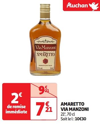 Promoties Amaretto via manzoni - Via Manzoni  - Geldig van 16/04/2024 tot 21/04/2024 bij Auchan
