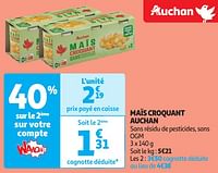 Maïs croquant auchan-Huismerk - Auchan