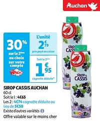 Sirop cassis auchan-Huismerk - Auchan