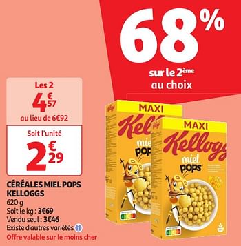 Promoties Céréales miel pops kelloggs - Kellogg's - Geldig van 16/04/2024 tot 21/04/2024 bij Auchan