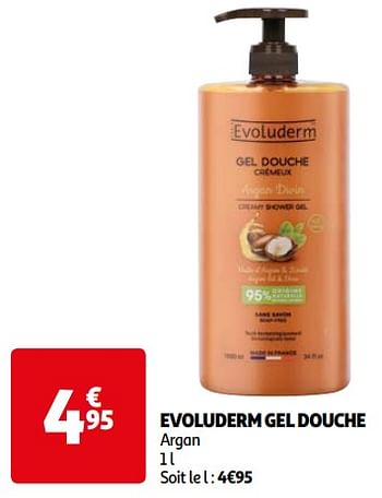 Promoties Evoluderm gel douche - Evoluderm - Geldig van 16/04/2024 tot 22/04/2024 bij Auchan