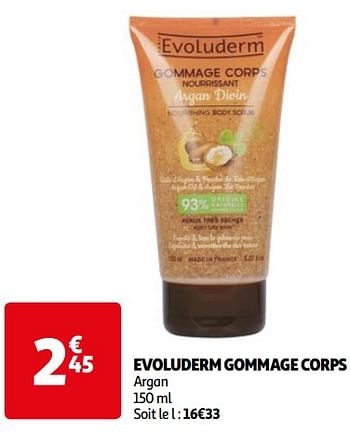 Promoties Evoluderm gommage corps - Evoluderm - Geldig van 16/04/2024 tot 22/04/2024 bij Auchan