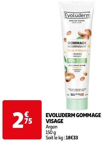 Promoties Evoluderm gommage visage - Evoluderm - Geldig van 16/04/2024 tot 22/04/2024 bij Auchan