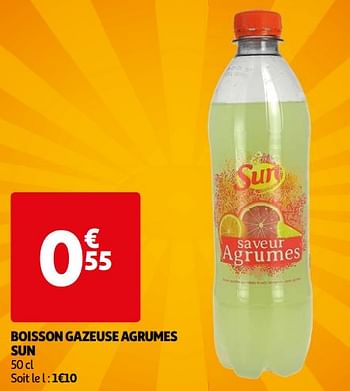 Promoties Boisson gazeuse agrumes sun - Sun - Geldig van 16/04/2024 tot 22/04/2024 bij Auchan