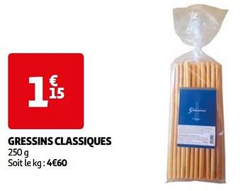 Promoties Gressins classiques - Huismerk - Auchan - Geldig van 16/04/2024 tot 22/04/2024 bij Auchan