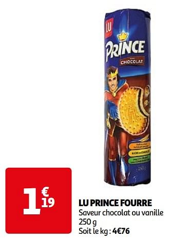 Promoties Lu prince fourre - Lu - Geldig van 16/04/2024 tot 22/04/2024 bij Auchan