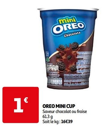 Promoties Oreo mini cup - Oreo - Geldig van 16/04/2024 tot 22/04/2024 bij Auchan