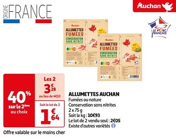 Promoties Allumettes auchan - Huismerk - Auchan - Geldig van 16/04/2024 tot 22/04/2024 bij Auchan