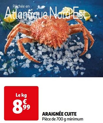 Promoties Araignée cuite - Huismerk - Auchan - Geldig van 16/04/2024 tot 22/04/2024 bij Auchan