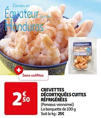 Crevettes décortiquées cuites réfrigérées-Huismerk - Auchan
