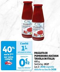 Passata di pomodoro auchan tavola in italia-Huismerk - Auchan