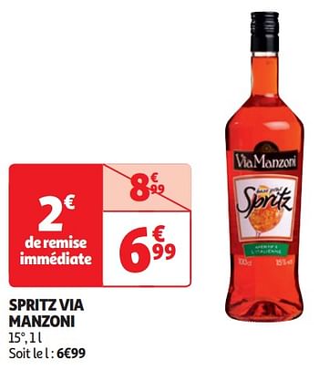 Promoties Spritz via manzoni - Via Manzoni  - Geldig van 16/04/2024 tot 22/04/2024 bij Auchan