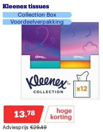 Promotions Kleenex tissues - Kleenex - Valide de 15/04/2024 à 21/04/2024 chez Bol.com