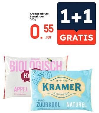 Promotions Kramer naturel sauerkraut - Kramer - Valide de 16/04/2024 à 28/04/2024 chez Ochama