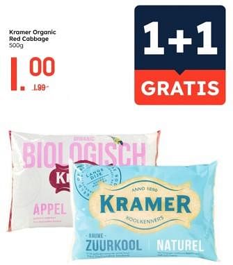Promoties Kramer organic red cabbage - Kramer - Geldig van 16/04/2024 tot 28/04/2024 bij Ochama