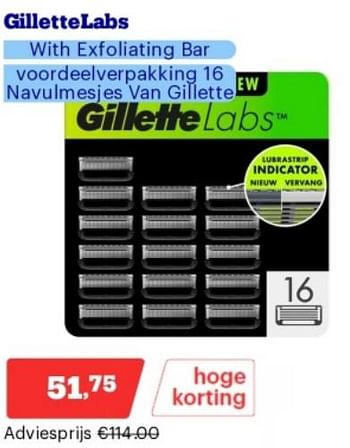 Promotions Gillette labs with exfoliating bar - Gillette - Valide de 15/04/2024 à 21/04/2024 chez Bol.com