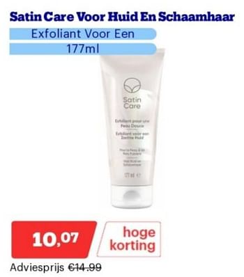 Promoties Satin care voor huid en schaamhaar exfoliant voor een - satin care - Geldig van 15/04/2024 tot 21/04/2024 bij Bol.com