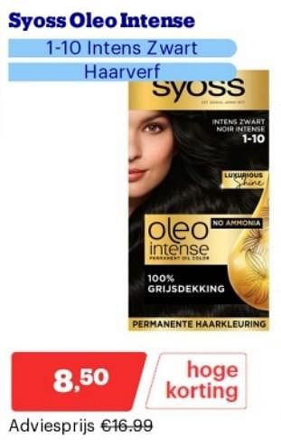 Promoties Syoss oleo intense - Syoss - Geldig van 15/04/2024 tot 21/04/2024 bij Bol.com