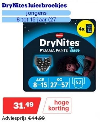 Promotions Drynites luierbroekjes - Dry Nites - Valide de 15/04/2024 à 21/04/2024 chez Bol.com