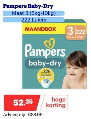 Promoties Pampers baby dry - Pampers - Geldig van 15/04/2024 tot 21/04/2024 bij Bol.com