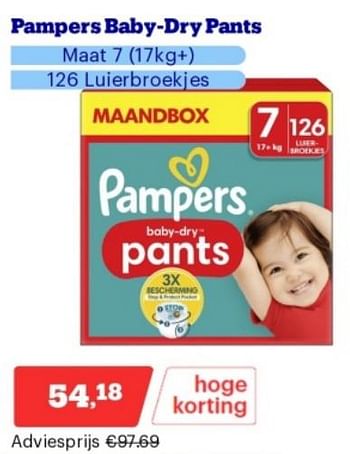 Promotions Pampers baby dry pants - Pampers - Valide de 15/04/2024 à 21/04/2024 chez Bol.com