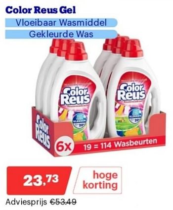 Promoties Color reus gel vloeibaar wasmiddel - Witte reus - Geldig van 15/04/2024 tot 21/04/2024 bij Bol.com