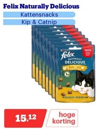 Promotions Felix naturally delicious kattensnacks - Purina - Valide de 15/04/2024 à 21/04/2024 chez Bol.com