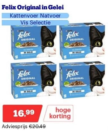 Promoties Felix original in gelei kattenvoer natvoer - Purina - Geldig van 15/04/2024 tot 21/04/2024 bij Bol.com