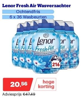 Promoties Lenor fresh air wasverzachter - Lenor - Geldig van 15/04/2024 tot 21/04/2024 bij Bol.com