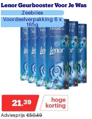 Promotions Lenor geurbooster voor je was zeebries - Lenor - Valide de 15/04/2024 à 21/04/2024 chez Bol.com