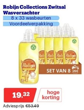 Promoties Robijn collections zwitsal wasverzachter - Robijn - Geldig van 15/04/2024 tot 21/04/2024 bij Bol.com