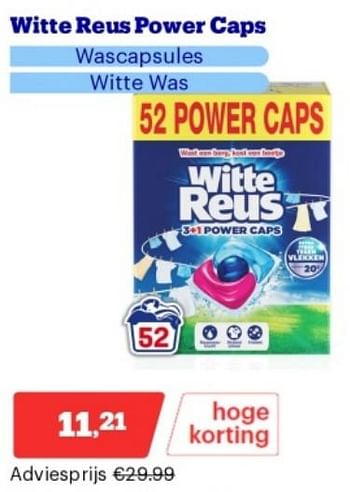 Promotions Witte reus power caps wascapsules - Witte reus - Valide de 15/04/2024 à 21/04/2024 chez Bol.com