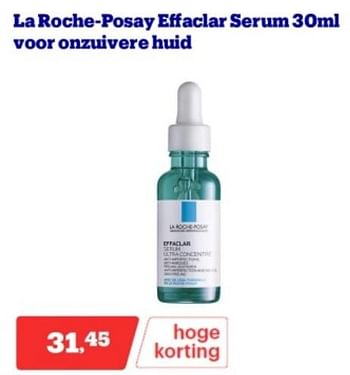 Promotions La roche posay effaclar serum voor onzuivere huid - La Roche - Posay - Valide de 15/04/2024 à 21/04/2024 chez Bol.com