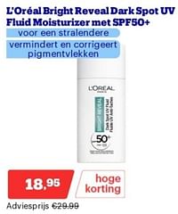 L`oréal bright reveal dark spot uv fluid moisturizer met spf50+-L