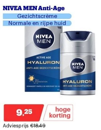 Promoties Nivea men anti age - Nivea - Geldig van 15/04/2024 tot 21/04/2024 bij Bol.com