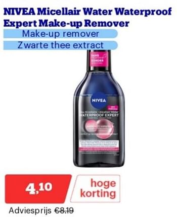 Promoties Nivea micellair water waterproof expert make-up remover - Nivea - Geldig van 15/04/2024 tot 21/04/2024 bij Bol.com