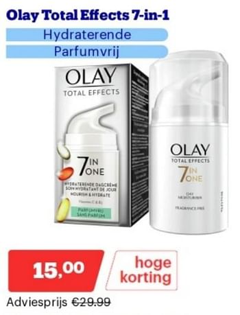 Promotions Olay total effects 7-in-1 - Olay - Valide de 15/04/2024 à 21/04/2024 chez Bol.com