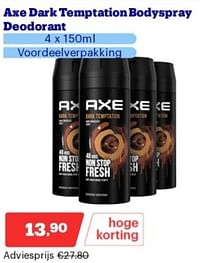 Axe dark temptation bodyspray deodorant-Axe