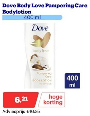 Promotions Dove body love pampering care bodylotion - Dove - Valide de 15/04/2024 à 21/04/2024 chez Bol.com