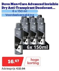 Dove men+care advanced invisible dry anti transpirant deodorant-Dove