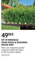 Promotions Kit d`arrosage pour haies + buissons micro drip - Gardena - Valide de 04/04/2024 à 30/06/2024 chez HandyHome
