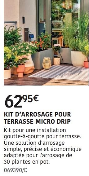 Promoties Kit d`arrosage pour terrasse micro drip - Gardena - Geldig van 04/04/2024 tot 30/06/2024 bij HandyHome
