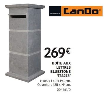 Promoties Boîte aux lettres bluestone t33275 - CanDo - Geldig van 04/04/2024 tot 30/06/2024 bij HandyHome