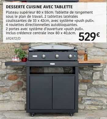 Promoties Desserte cuisine avec tablette - Le Marquier - Geldig van 04/04/2024 tot 30/06/2024 bij HandyHome