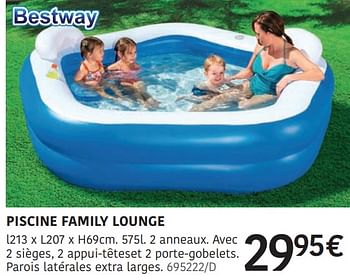 Promoties Piscine family lounge - BestWay - Geldig van 04/04/2024 tot 30/06/2024 bij HandyHome