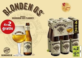 Promotions Blonden os brouwerij bourgogne des flandres - Blonden Os - Valide de 12/04/2024 à 25/04/2024 chez BelBev