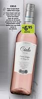 Promoties Cielo pinot grigio blush - Rosé wijnen - Geldig van 12/04/2024 tot 25/04/2024 bij BelBev