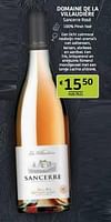 Promoties Domaine de la villaudière sancerre rosé - Rosé wijnen - Geldig van 12/04/2024 tot 25/04/2024 bij BelBev