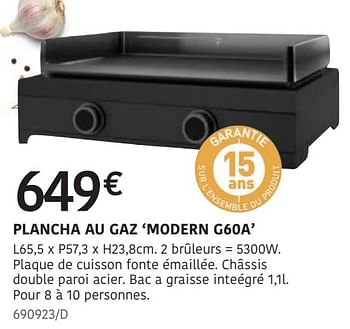 Promoties Forge adour plancha au gaz modern g60a - Forge Adour - Geldig van 04/04/2024 tot 30/06/2024 bij HandyHome