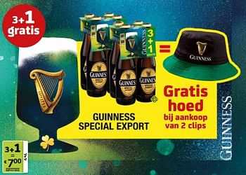 Promoties Guinness special export - Guinness - Geldig van 12/04/2024 tot 25/04/2024 bij BelBev